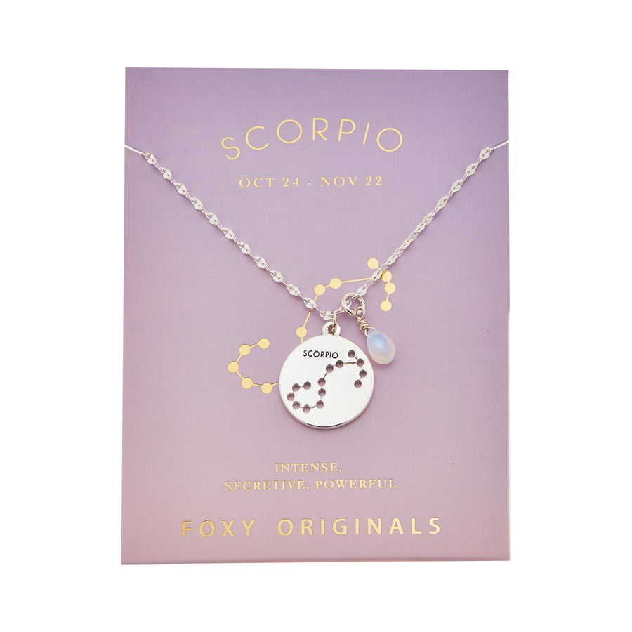 Scorpio Stargazer Necklace in Silver