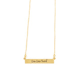Teacher Bar Necklace in Gold