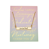 Teacher Bar Necklace in Gold