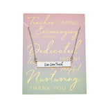 Teacher Bar Necklace in Silver