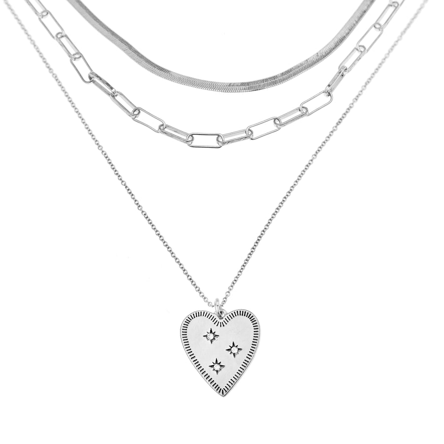 All You Need is Love Necklace in Silver