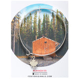 Maple Leaf Bangle in Silver