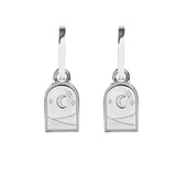Luna Huggie Hoop Earrings in Silver