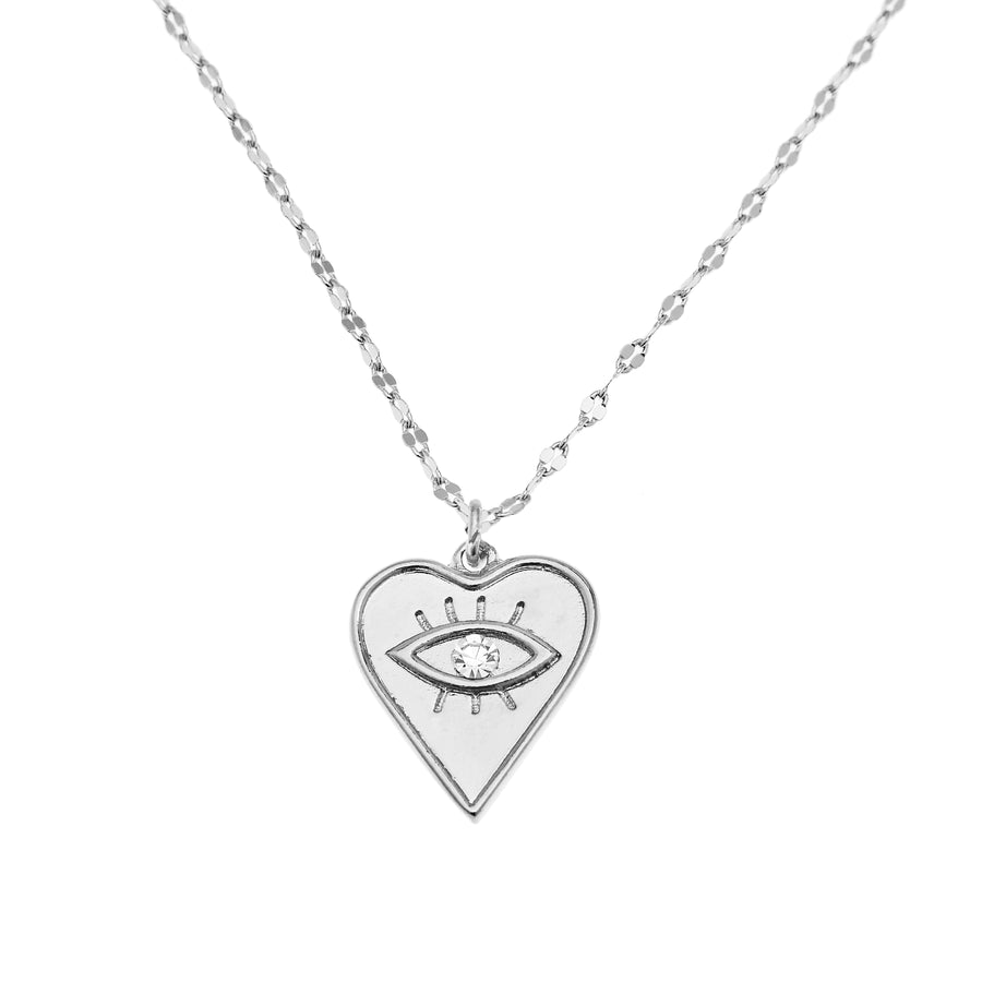 Wild Spirit Heart Necklace in Silver