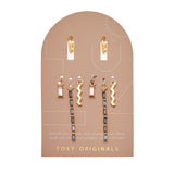 Zig Zag Match Your Mood Earrings in Gold