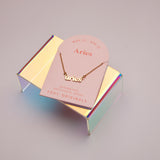 Aries Zodiac Necklace in Gold