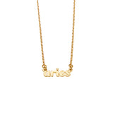 Aries Zodiac Necklace in Gold