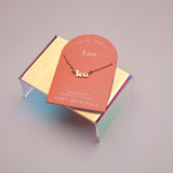 Leo Zodiac Necklace in Gold