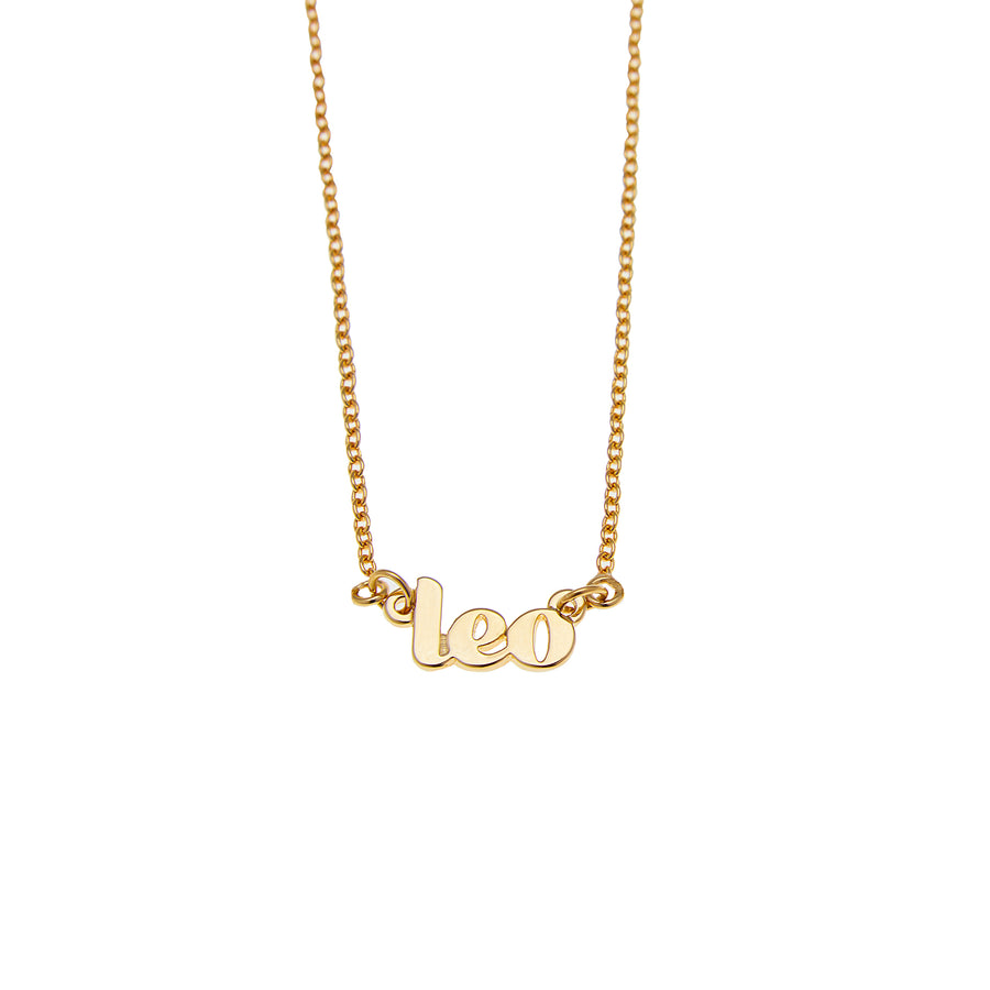 Leo Zodiac Necklace in Gold – Foxy Originals