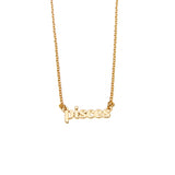 Pisces Zodiac Necklace in Gold