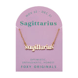 Sagittarius Zodiac Necklace in Gold