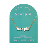 Scorpio Zodiac Necklace in Gold