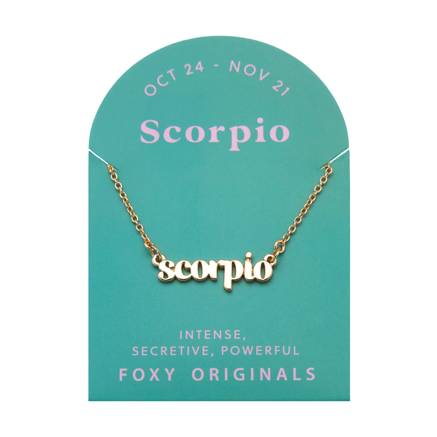 Scorpio Zodiac Necklace in Gold