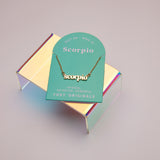 Scorpio Zodiac Necklace in Gold