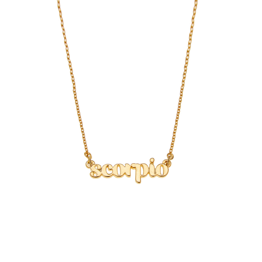 Scorpio Zodiac Necklace in Gold