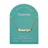 Taurus Zodiac Necklace in Gold