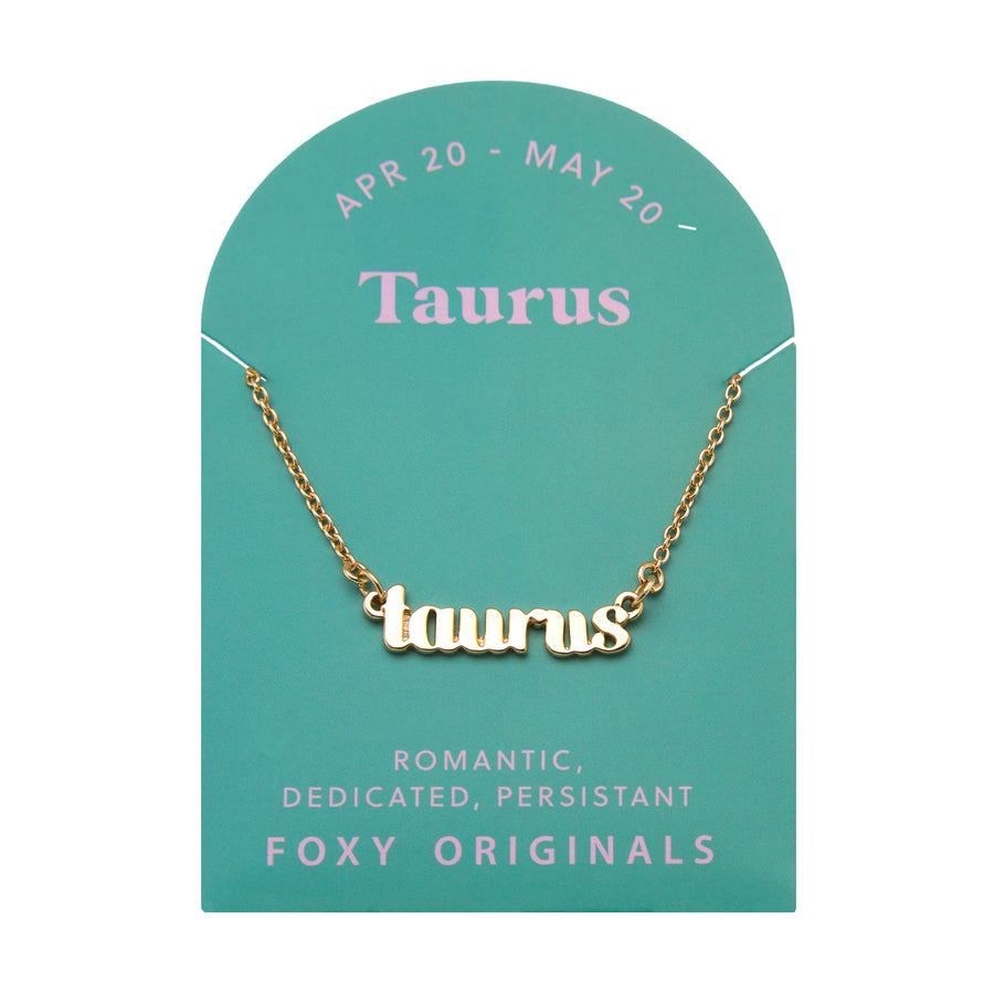 Taurus Zodiac Necklace in Gold