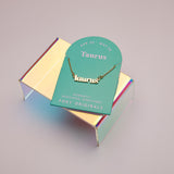 Taurus Zodiac Necklace in Gold