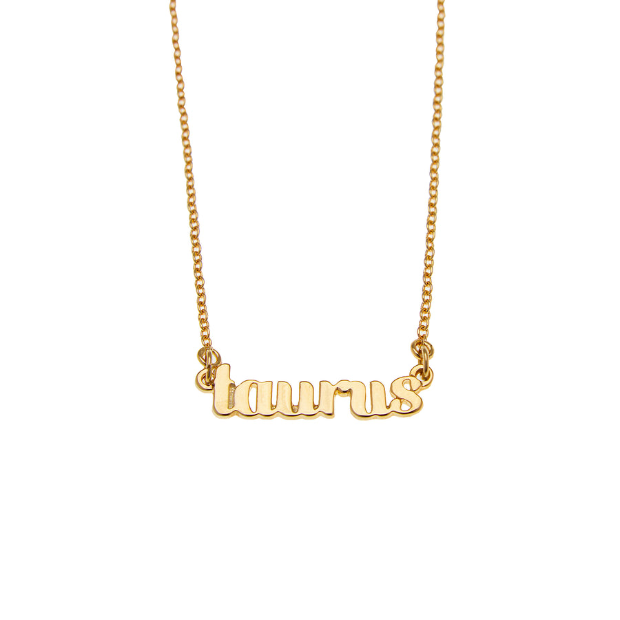 Taurus Zodiac Necklace in Gold
