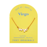 Virgo Zodiac Necklace in Gold