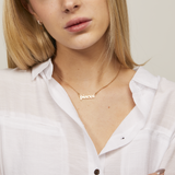 Pisces Zodiac Necklace in Gold