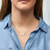 Love Script Necklace in Silver