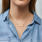Mama Script Necklace in Gold